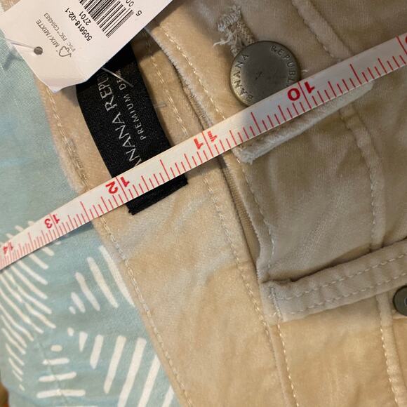 NEW Banana Republic Beige Corduroy High Rise Flare Jeans Size 27 NWT - Picture 9 of 10